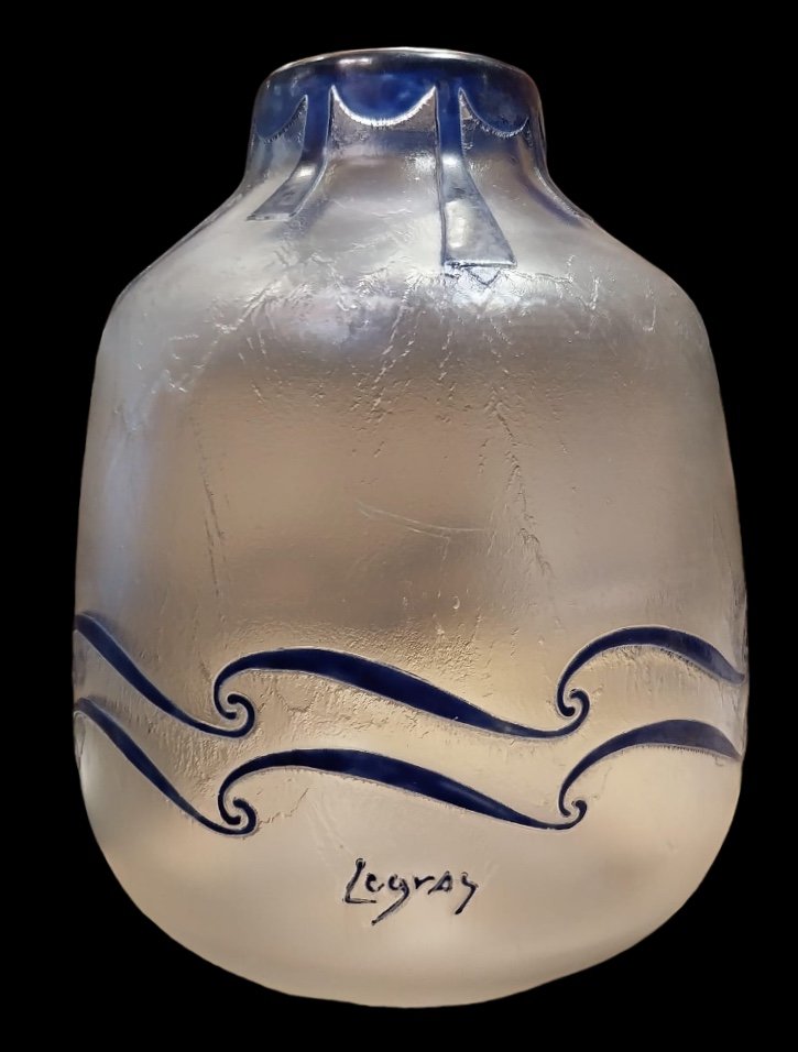 François-théodore Legras (1839-1916), Art Deco Vase, 20th Century 