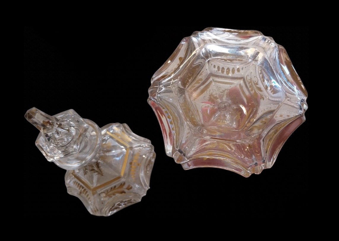 Pair Of Crystal Perfume Bottles, Napoleon III, 19th Century. -photo-4