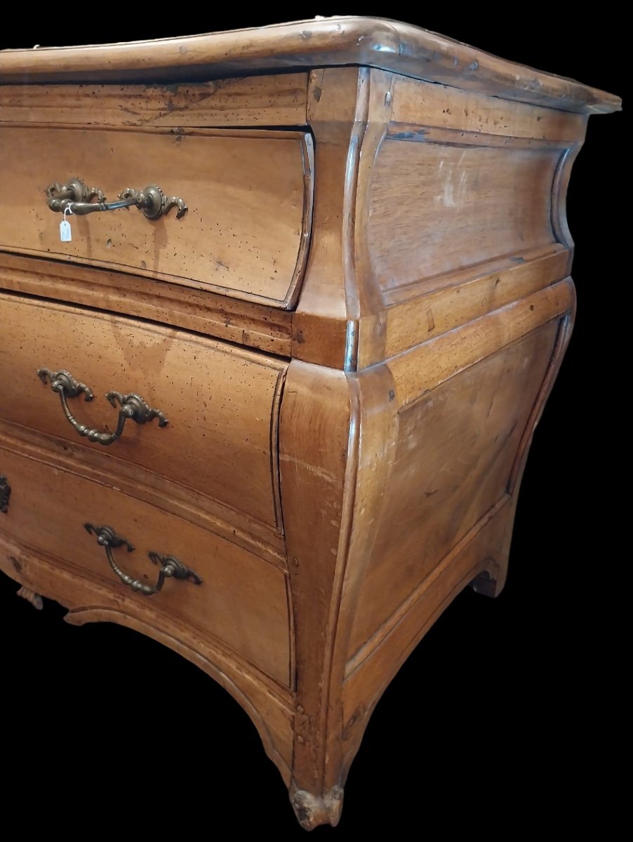 Commode Louis XV en noyer, XVIIIe-photo-2