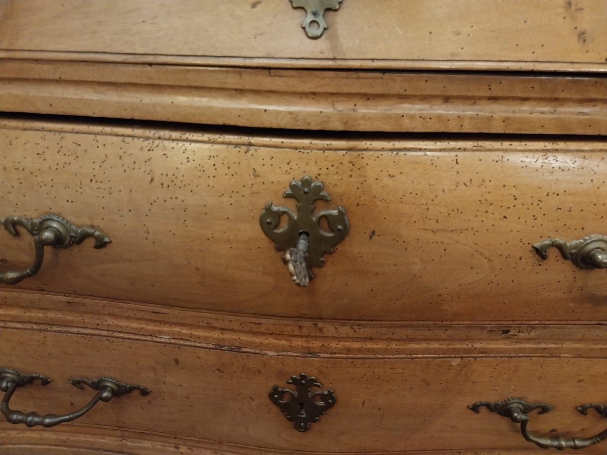 Commode Louis XV en noyer, XVIIIe-photo-3