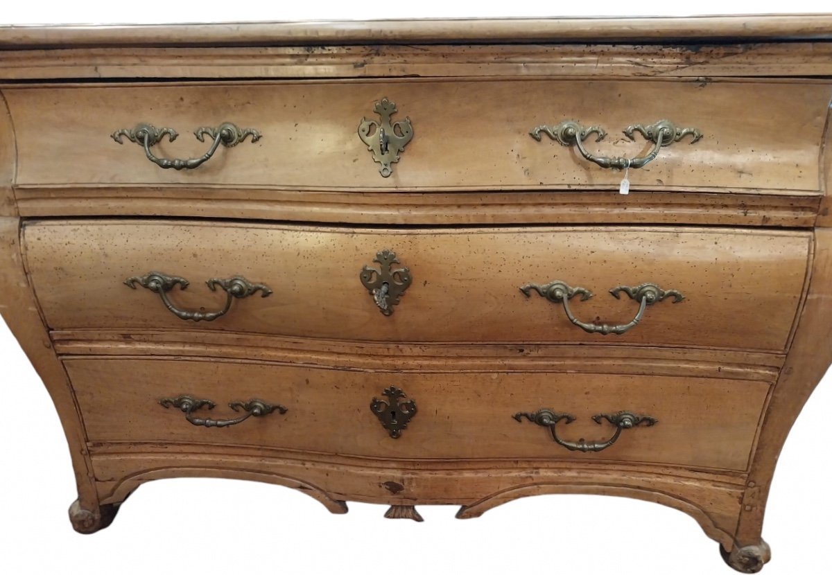 Commode Louis XV en noyer, XVIIIe-photo-4