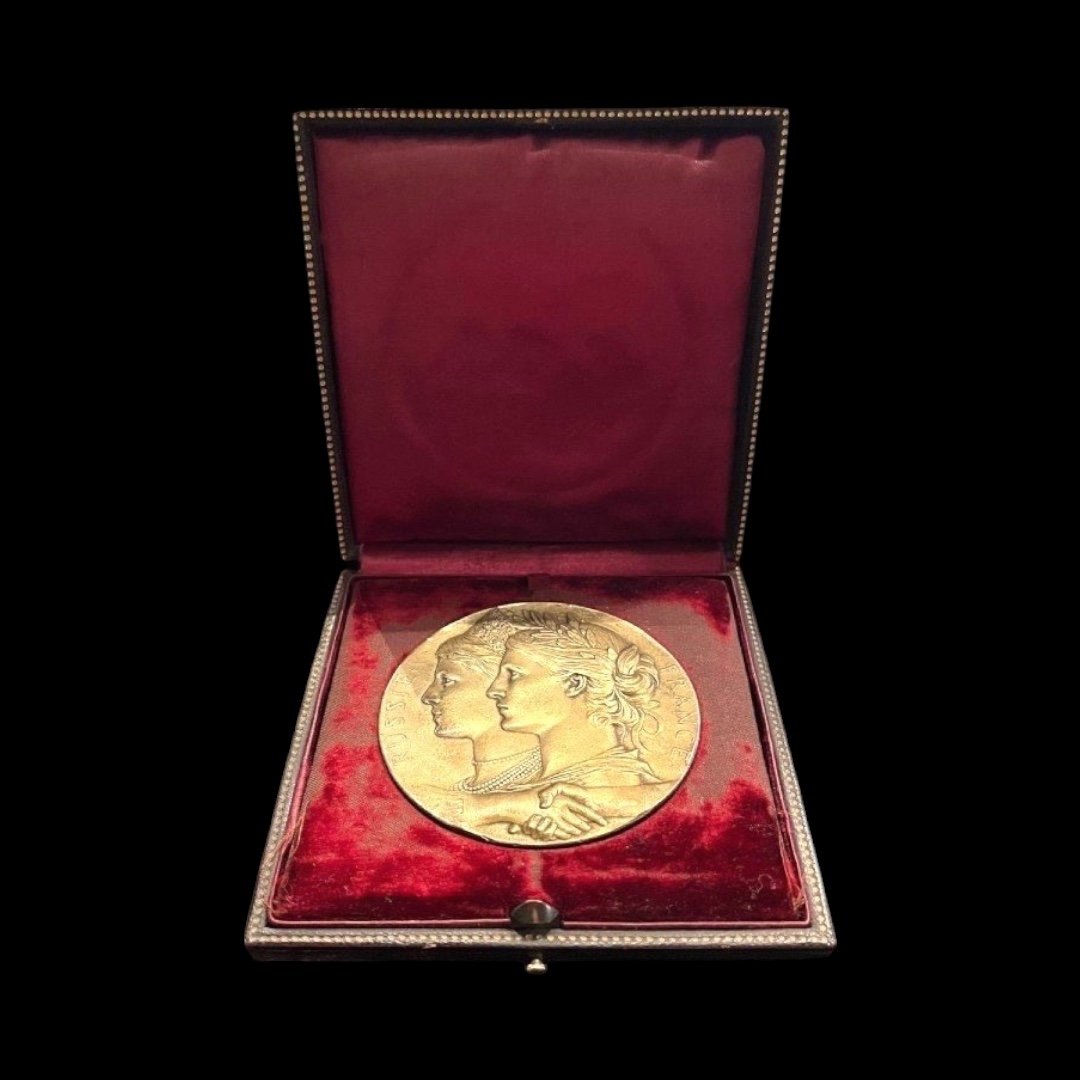 Médaille Commémorative De La Visite De L’escadre Russe à Toulon, 13 Octobre 1893, Argent