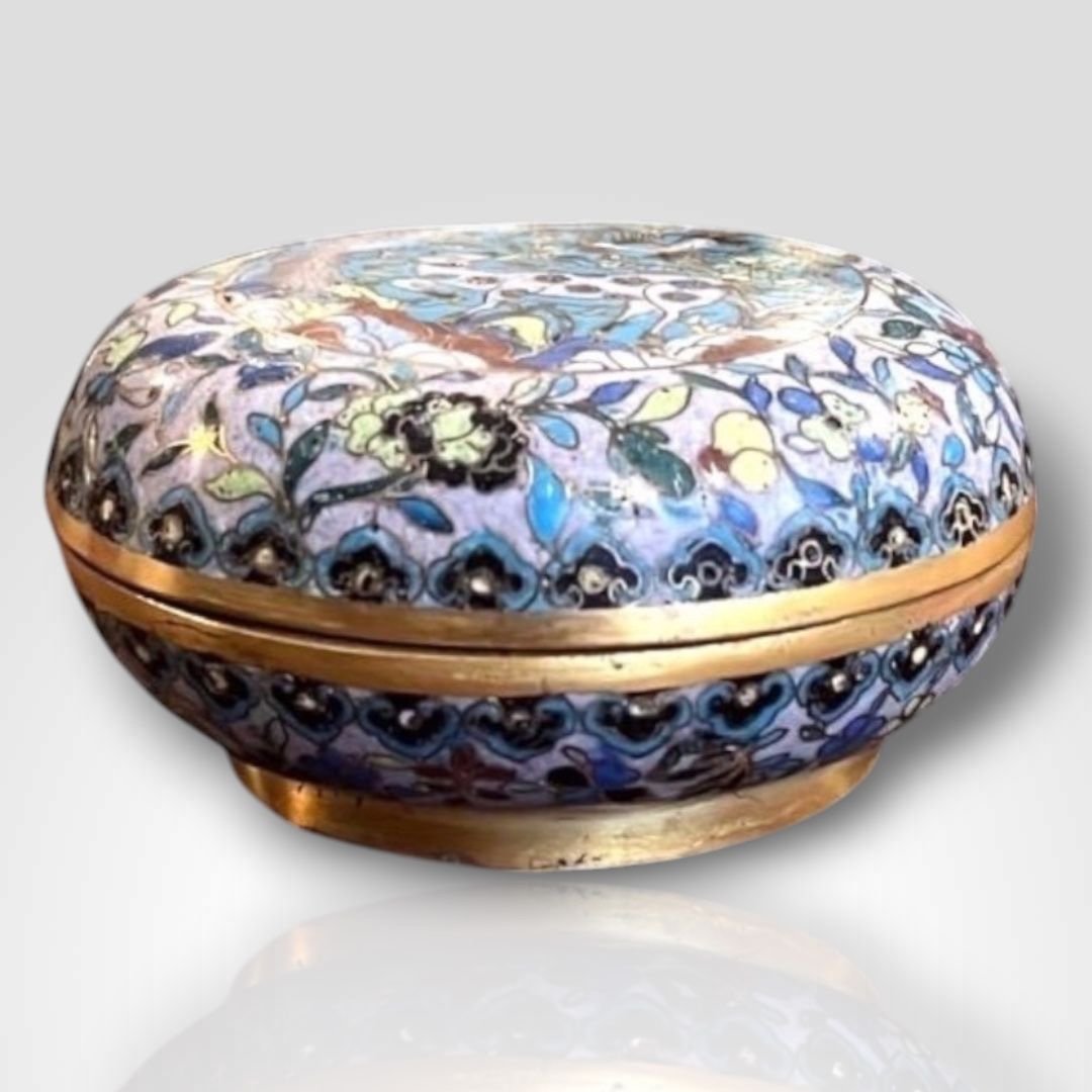 Chinese Cloisonné Enamel Box On Copper, 19th Century, China