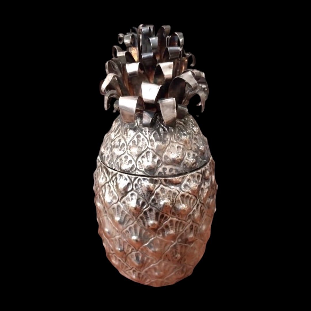 Silver Plated Pineapple Ice Bucket, 20th Century