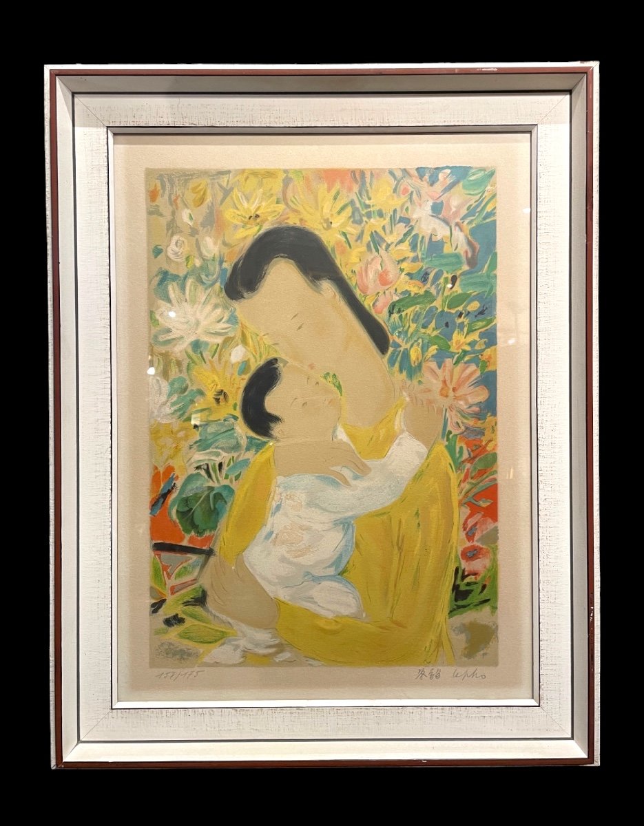 Lithograph "maternity" By Lê Phô (1907-2001) 