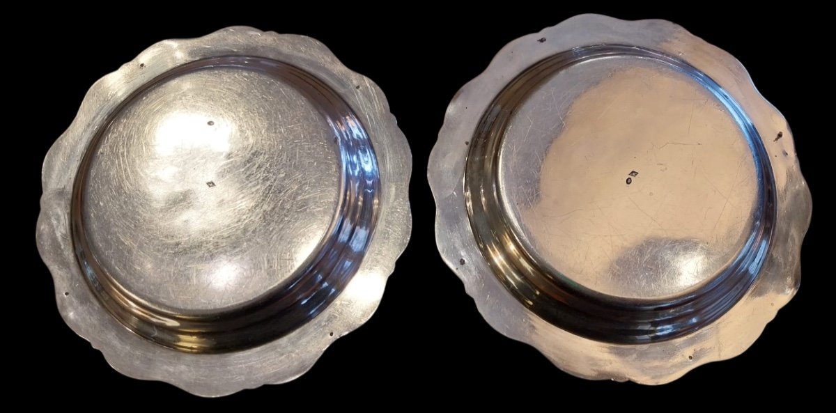 Louis Barteling, Pair Of Solid Silver Bottle Coasters, 20th Century-photo-2