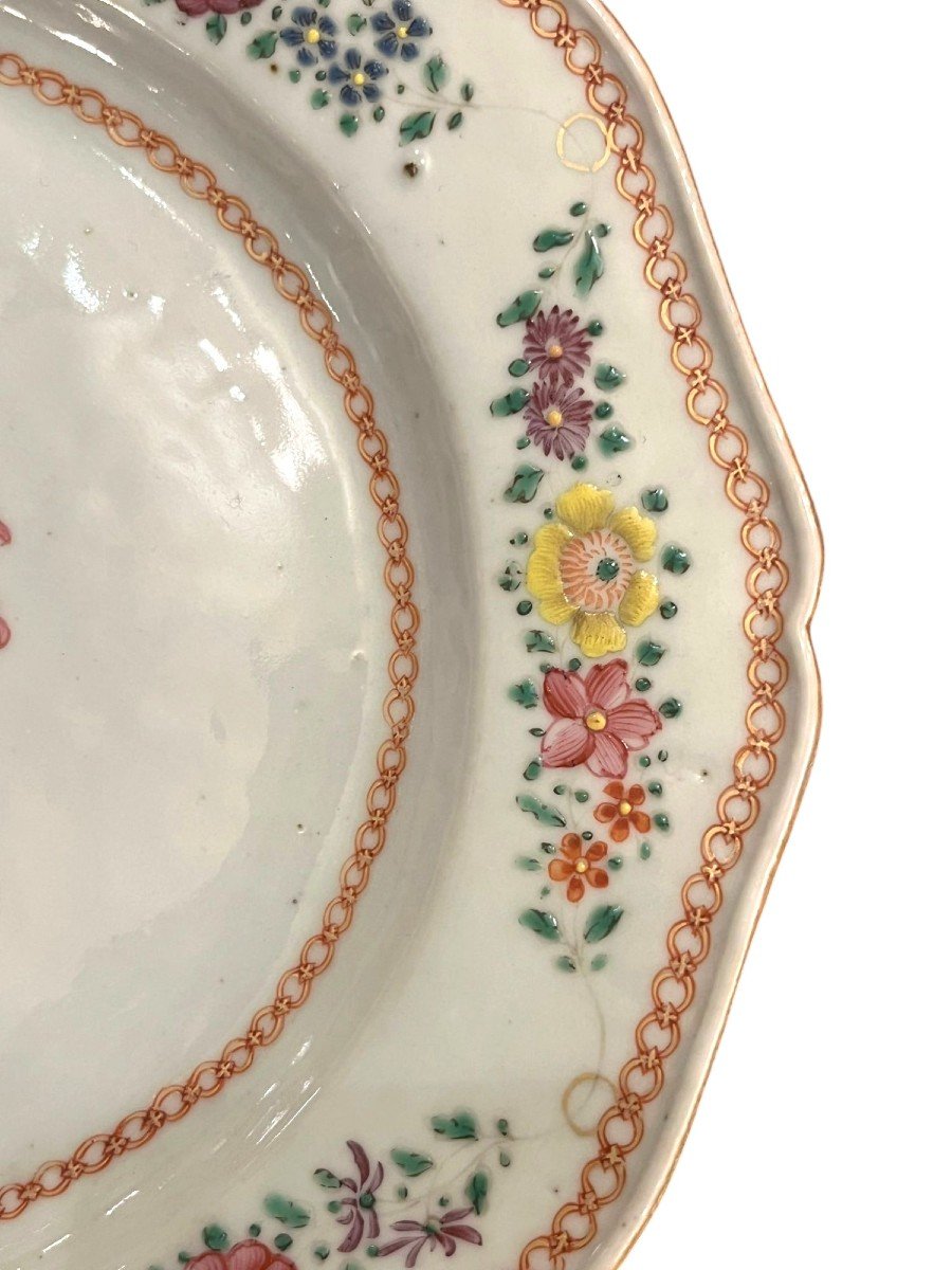 Plat En Porcelaine, Compagnies Des Indes, XVIIIe-photo-3