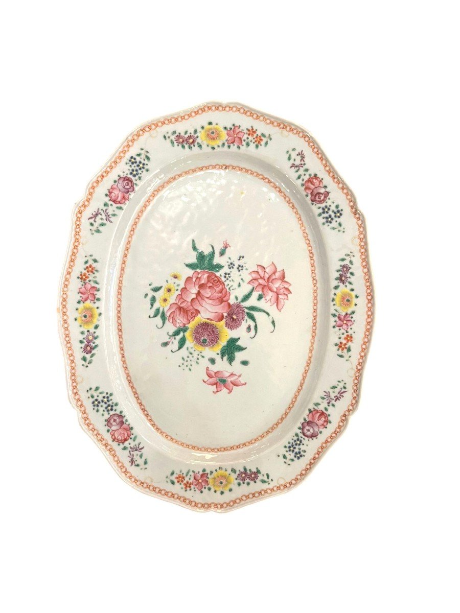 Plat En Porcelaine, Compagnies Des Indes, XVIIIe