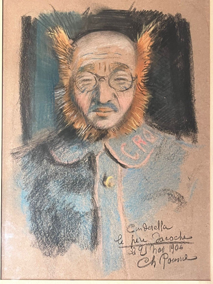 Charles Roussel (1861-1936) Portrait, Pastel Drawing, 1906-photo-4