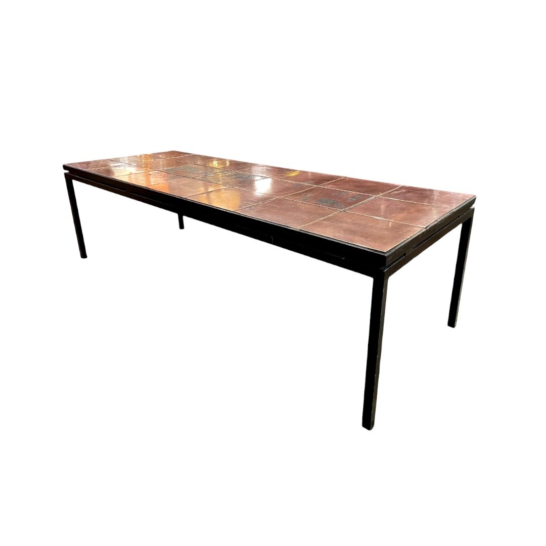 Table basse en cuivre, Années 70 