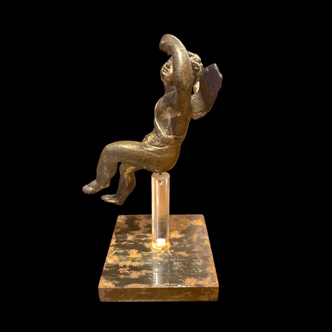 Sculpture d&rsquo;un Ange ail&eacute;, Bronze dor&eacute;, XVIIe si&egrave;cle -photo-4