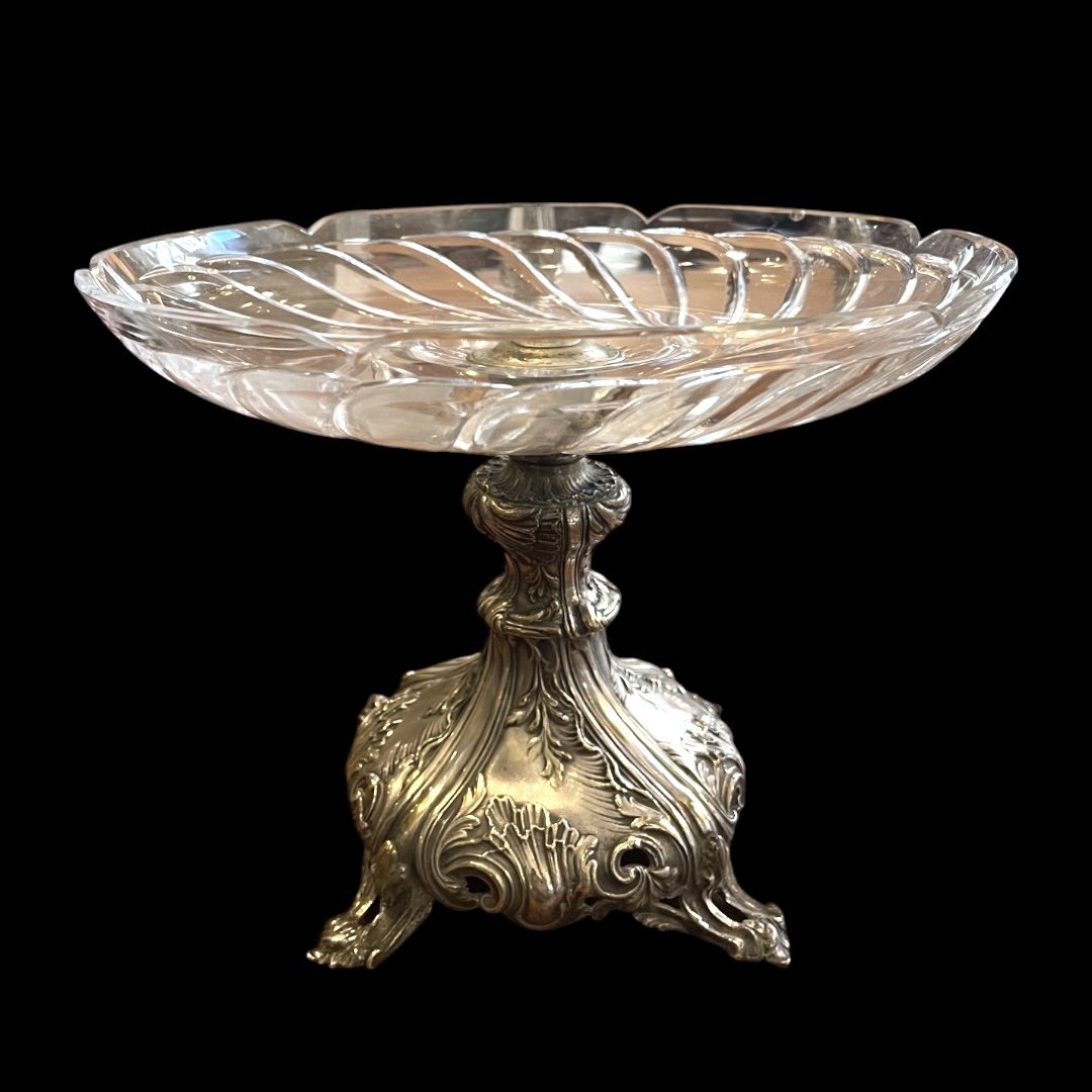 Display Stand In Silver-plated Bronze And Glass, Christofle