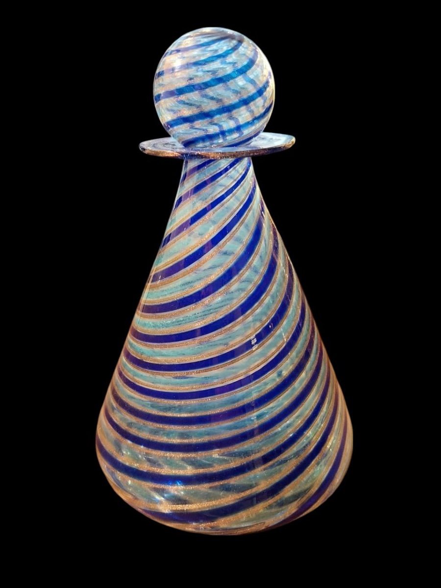 Murano, Colored Glass Paste Bottle, 20th Century-photo-2