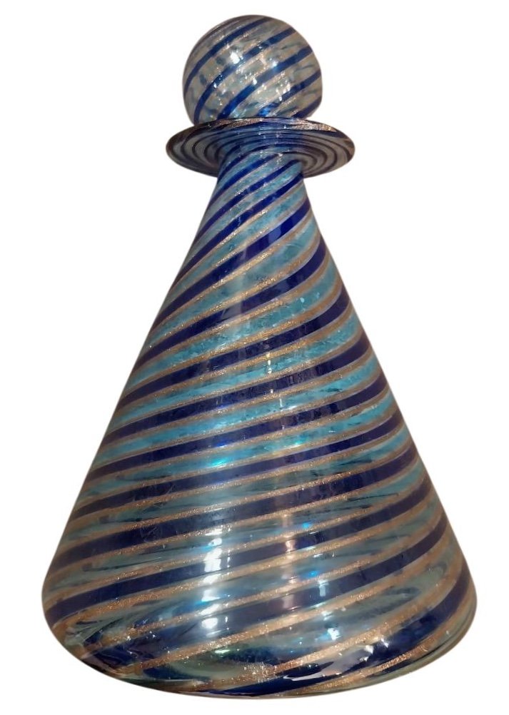 Murano, Colored Glass Paste Bottle, 20th Century-photo-3