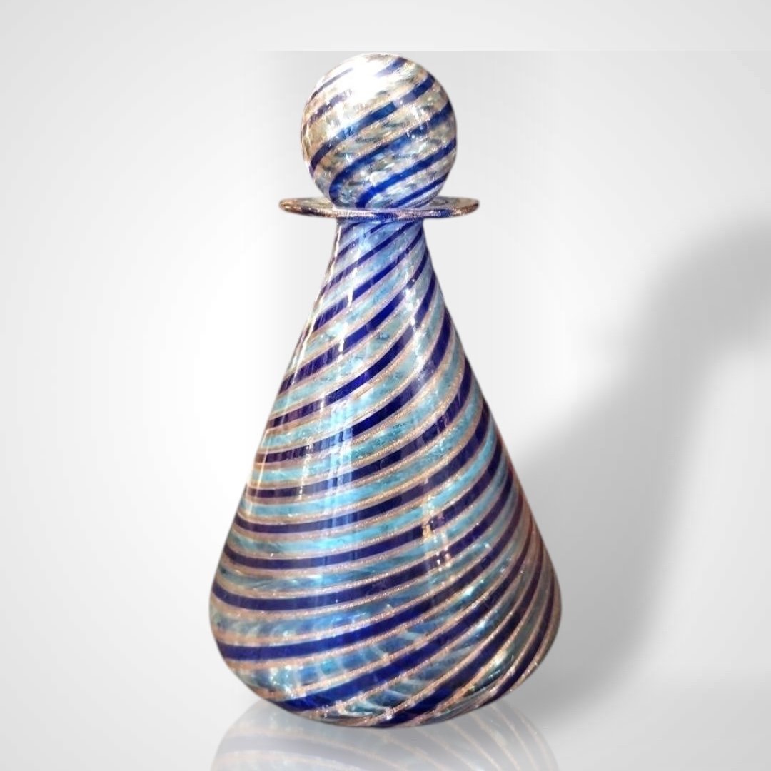 Murano, Colored Glass Paste Bottle, 20th Century