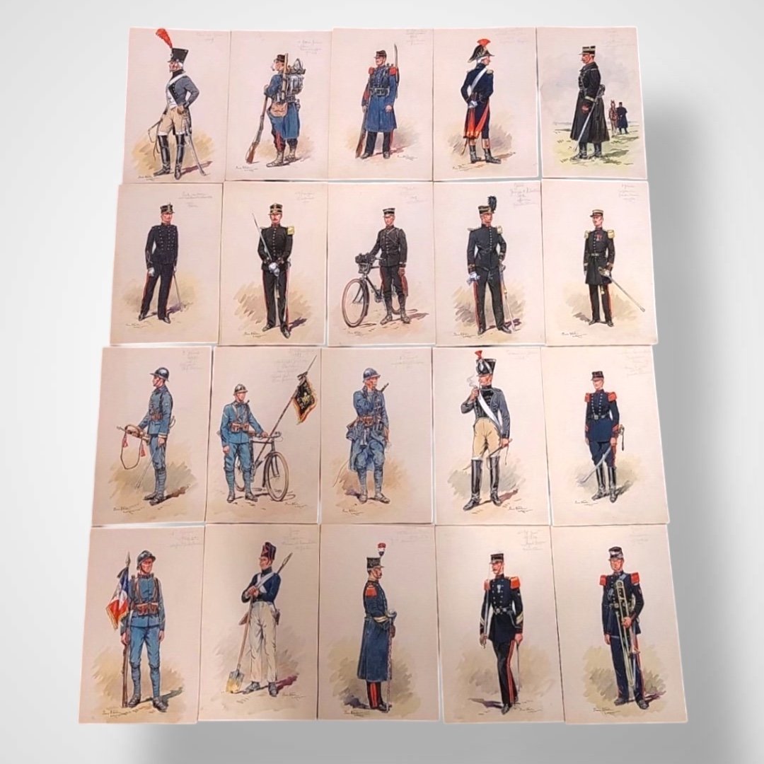 Pierre Albert Leroux (1890-1959), 40 gouaches militaires, XXe