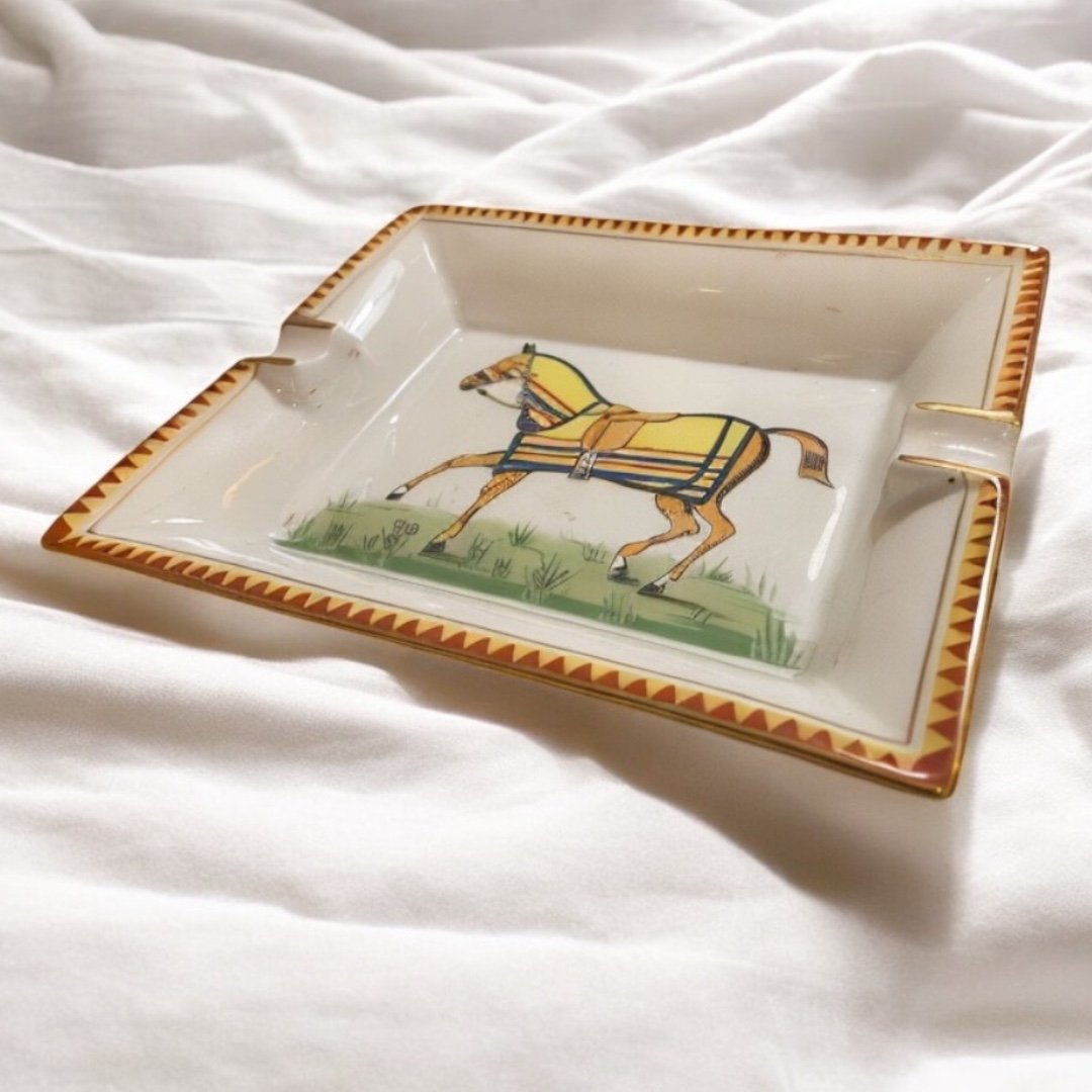 Hermès Ashtray With Horse Decor-photo-3