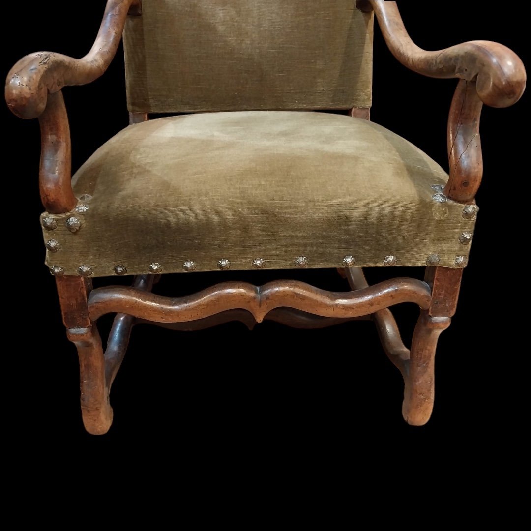 Louis XIII Period Armchair, 17th Century-photo-3