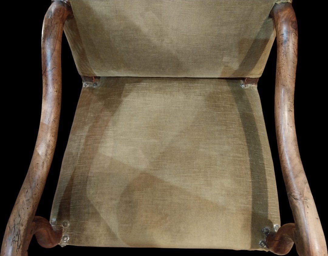 Louis XIII Period Armchair, 17th Century-photo-6