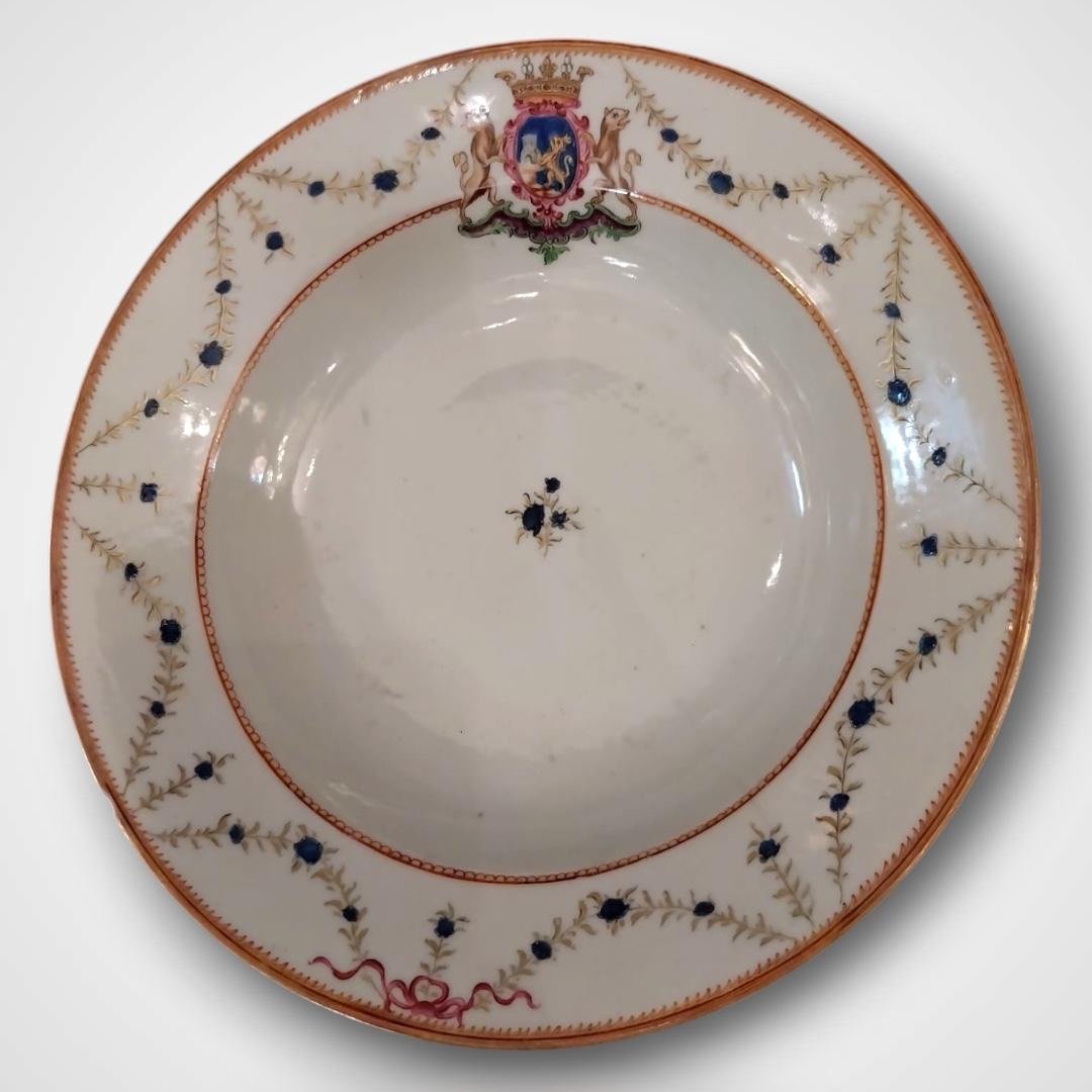 Ensemble d’assiettes en porcelaine, Compagnie Des Indes XVIIIe-photo-3