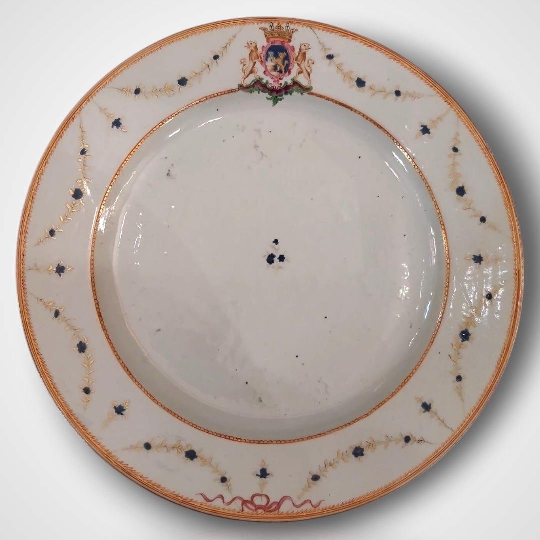 Ensemble d’assiettes en porcelaine, Compagnie Des Indes XVIIIe-photo-4