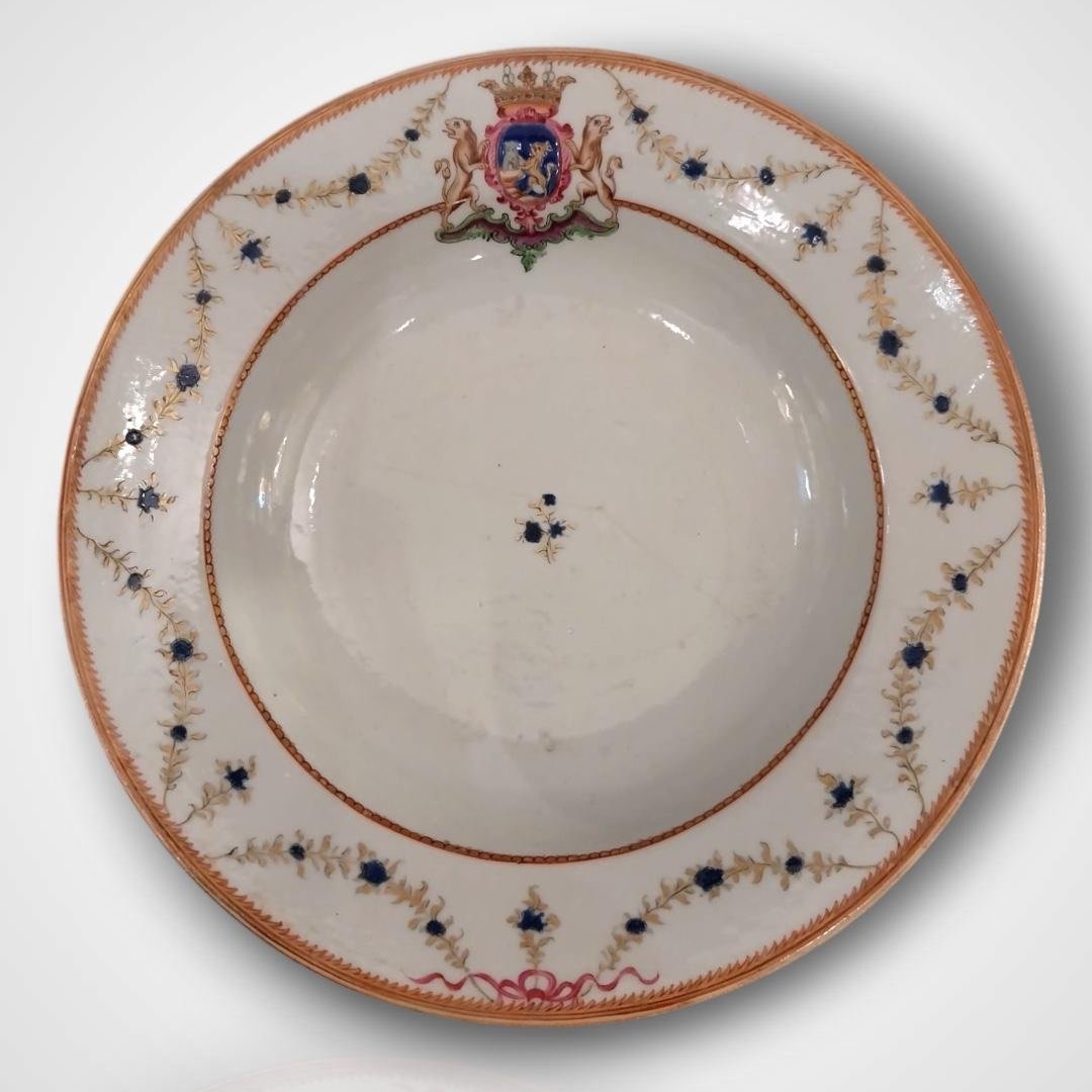 Ensemble d’assiettes en porcelaine, Compagnie Des Indes XVIIIe-photo-4