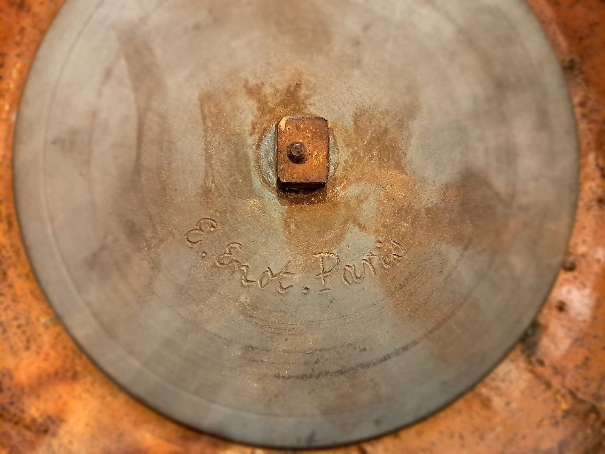 Edouard Enot, Paire de vases en céramique avec monture en bronze, seconde moitié du XIXe-photo-2