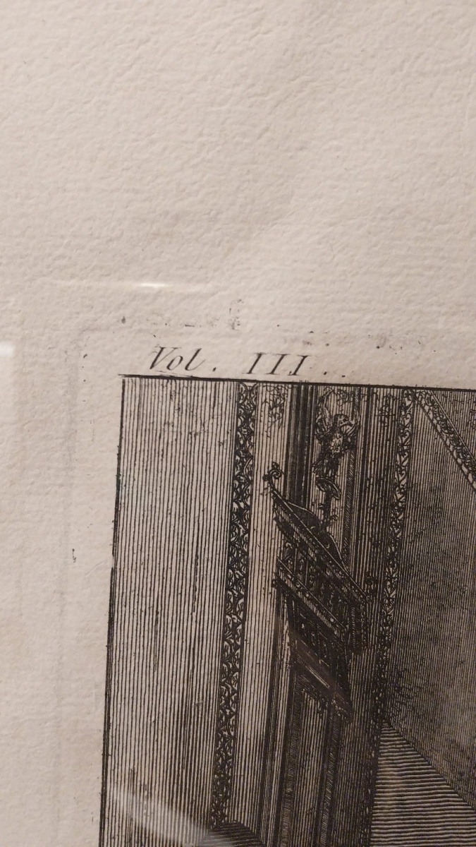 Lithographie, vue intérieure du tepidarium d’après Piranesi, XIXe-photo-6