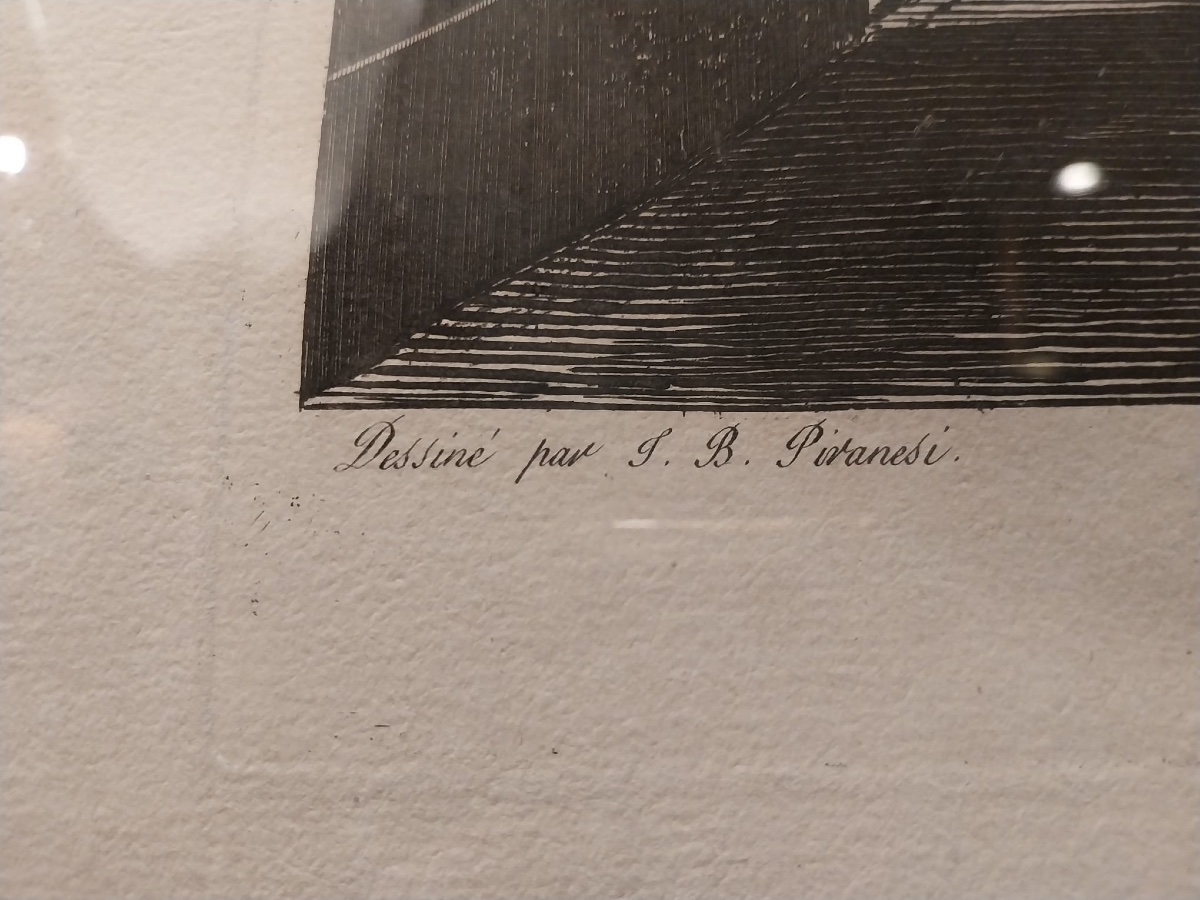 Lithographie, vue intérieure du tepidarium d’après Piranesi, XIXe-photo-7