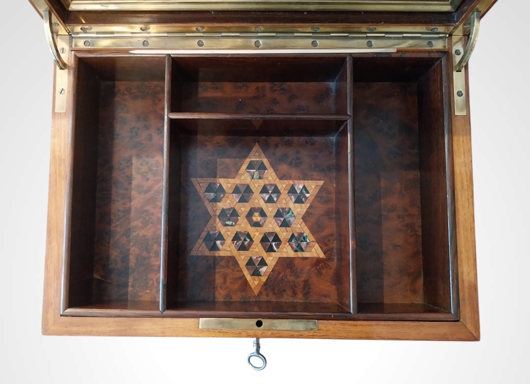 Coffret à bijoux marqueté, époque Napoléon III-photo-4