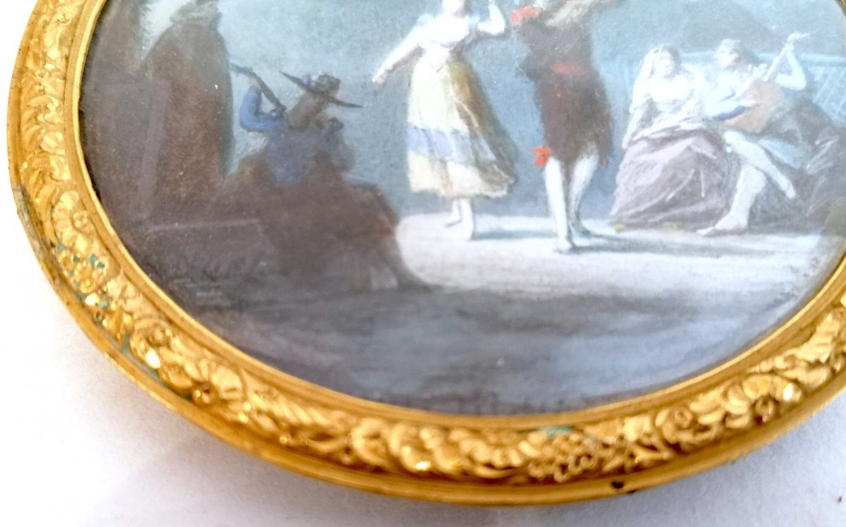 Miniature The Dance By Alexandre Jean Noël, XVIIIth Century-photo-4
