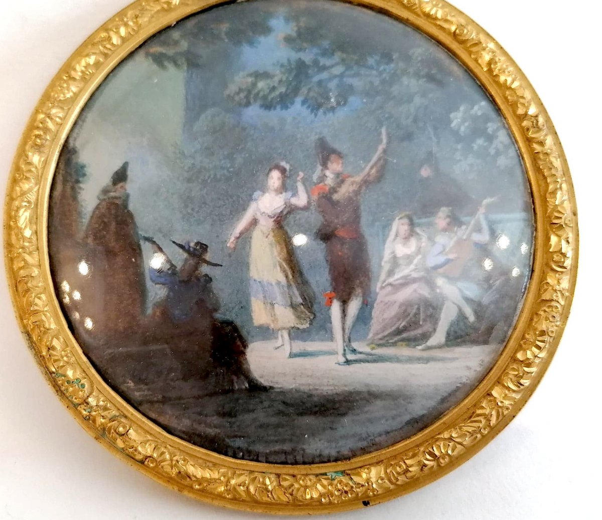 Alexandre Jean Noël (1752-1834), Miniature La Danse, XVIII ème Siècle-photo-2