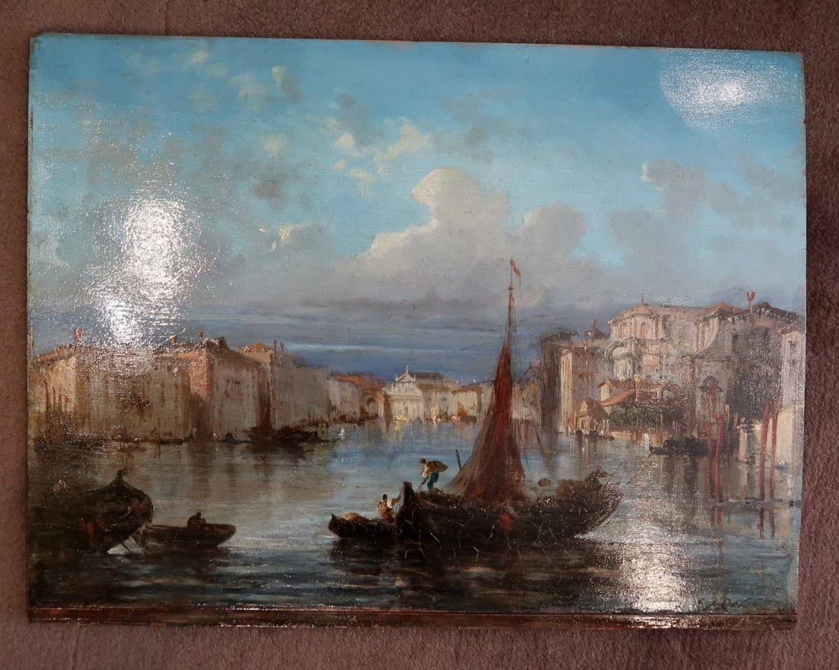 Vue De Venise Par Giuseppe Rossi, XIXème Siècle-photo-3