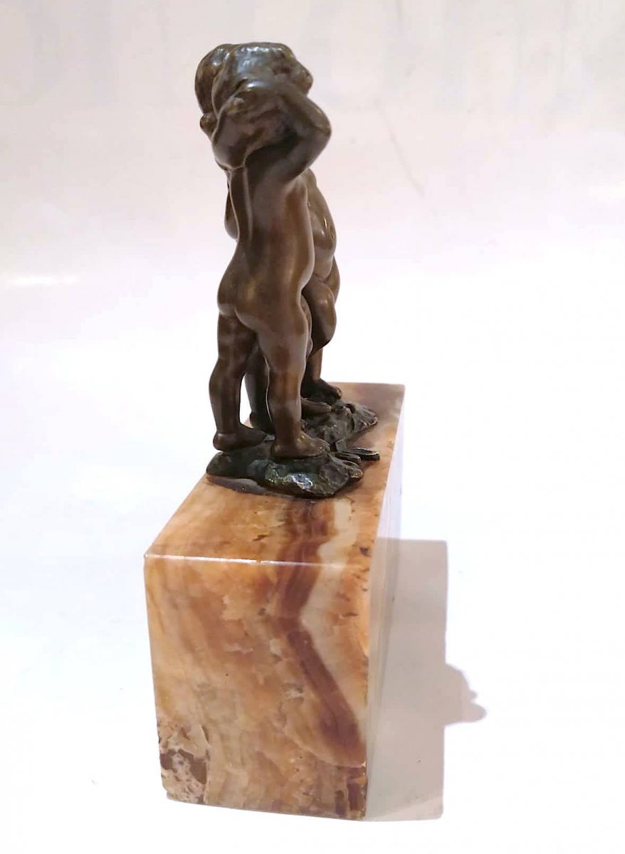 Bronze Three Putti By Andor Ruff-photo-1