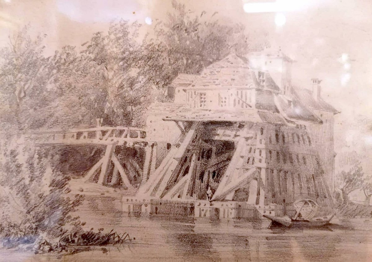 Dessin Du Moulin De Charenton Par A.provost 1894-photo-4