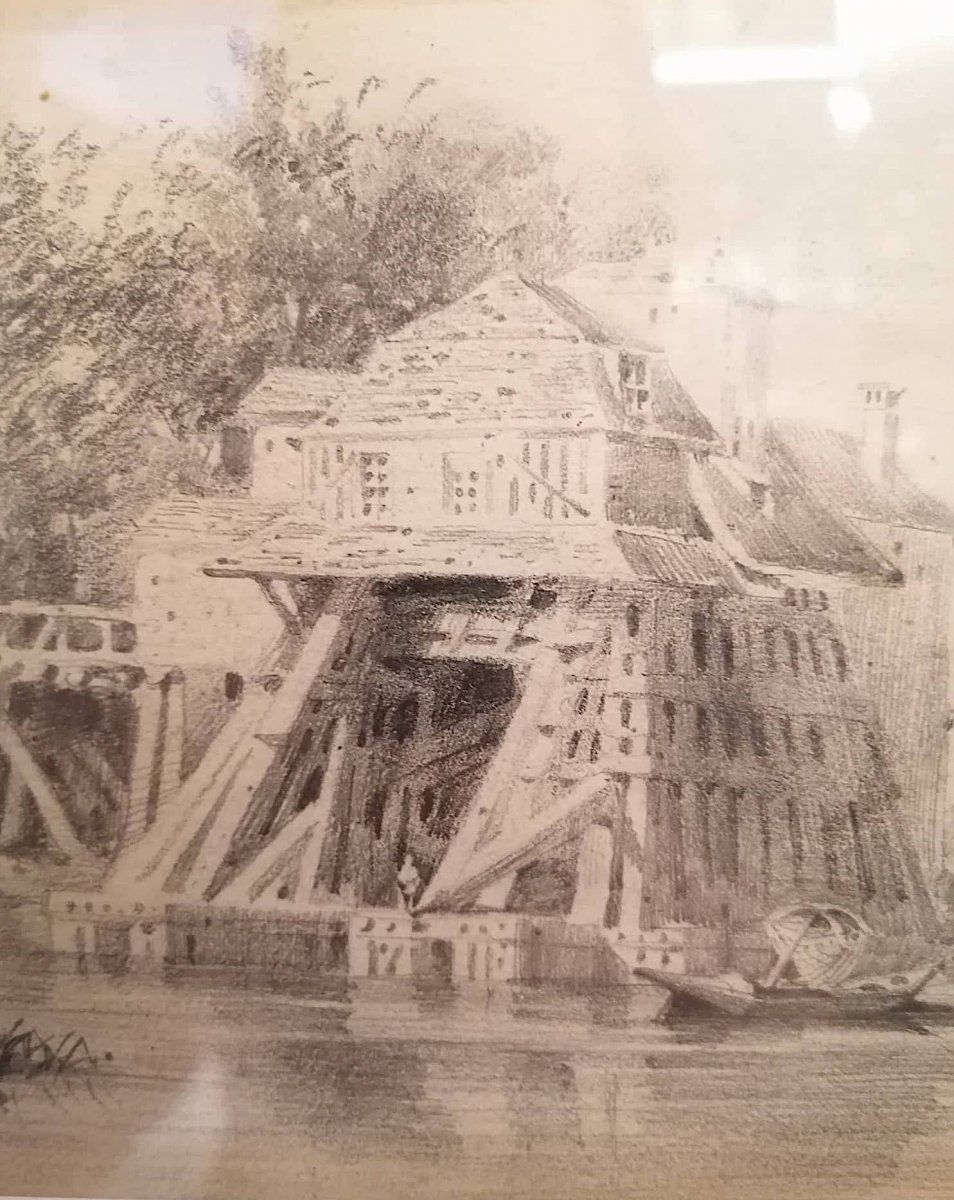 Dessin Du Moulin De Charenton Par A.provost 1894-photo-1