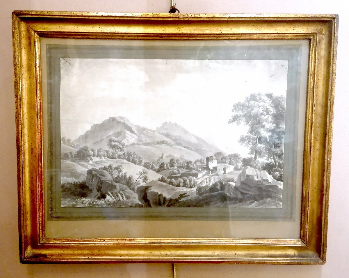 18th Century Lavis Drawing