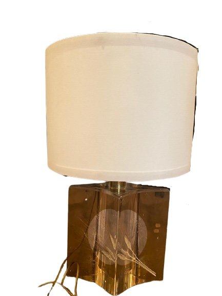 Plexiglas Lamp With Cloisonné Wheat-photo-3