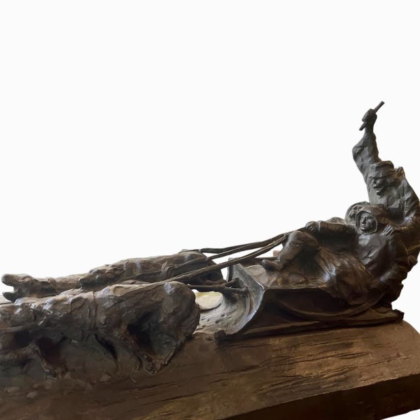 Decimo Passani, The Sleigh, In Bronze, 1st Half Of The Twentieth-photo-2