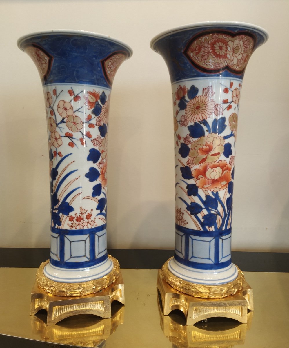 Paire de vases en porcelaine, Imari - Japon - XIXème  -photo-4