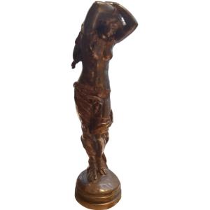 E.rousseau, The Slave, Bronze, 19th Century.