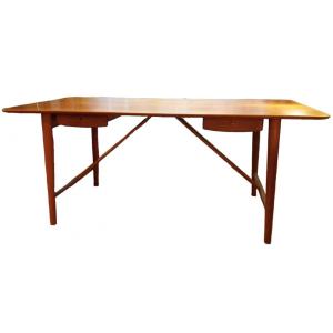 Peter Hvidt - Orla Molgaard-Nielsen Pour Soborg Moblerfabrik , Bureau En Teck Scandinave, 1955