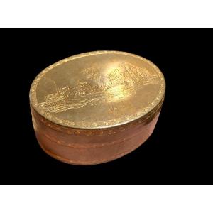  Small Pomponne Box, Incised Decoration, Late 19th Century