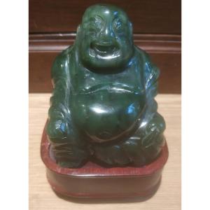 Statuette, En Jade,  "bouddha", Art D’asie, XXème Siècle.