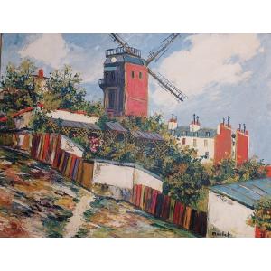 Elisée Maclet (1881-1972) , Le Moulin De La Galette à Montmartre, XXe