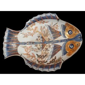 Japanese Porcelain Fish, Imari, 20th Century.