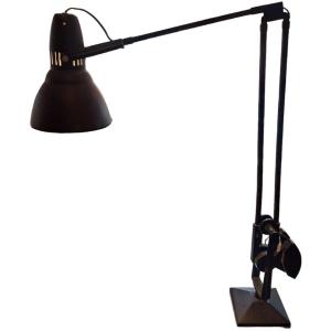 Lampe de bureau à balancier noire, ERPE, XXe