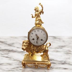 Vintage Lion Clock Late 18th Century