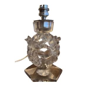 Lalique France, Pied De Lampe, Modèle Mésanges