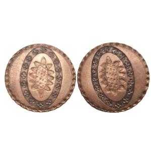 Pair Of Antique Buttons, Empire Period